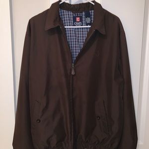 Chaps brown light zip jacket size M